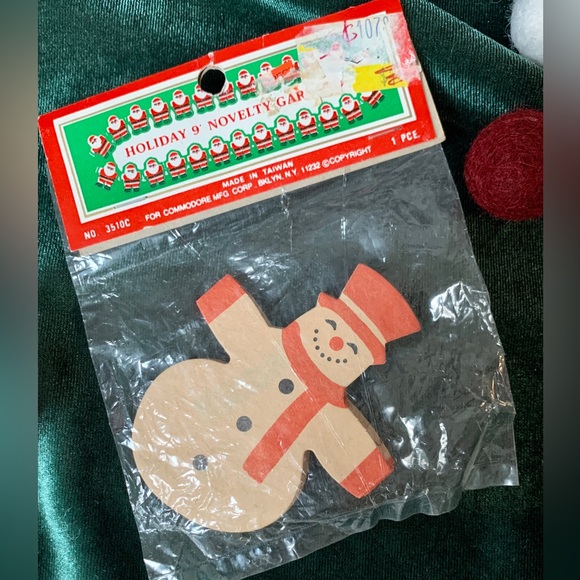 New Old Stock Vintage Snowman Garland Commodore Made in Japan 9 ft NWT Christmas - Picture 1 of 2